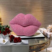 1pc Glam Fantasy Resin Lips Sculpture Decor, Glam Vanity Table Accent, Aesthetic Bedroom Decor, Versatile For Living Room, Bedroom, Bathroom, Kitchen, Office, Hotel, Restaurant, Bar, Wedding, Valentine'S Day, Mother'S Day, Thanksgiving, Desk Decor, Gift For Her, Office Desk Accessories (Two Size-Small/ Large) - Multicolor - View 3