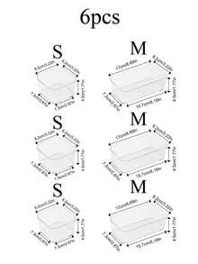 1 pezzo/4 pezzi/5 pezzi/6 pezzi, Scatola portaoggetti da scrivania versatile con divisori incorporati per un'organizzazione semplice di cancelleria e articoli essenziali quotidiani nei dormitori degli studenti, contenitore impilabile trasparente disponibile in più dimensioni, organizer da scrivania ideale per spazi di studio, decorazioni autunnali e natalizie, perfetto per la decorazione della stanza e della casa, migliora l'estetica della tua camera da letto, celebra le festività autunnali ed eleva il tuo ambiente di studio con soluzioni di archiviazione eleganti e funzionali.