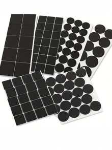 一套多尺寸EVA防刮家具腿垫，自粘式家具脚保护套，椅子腿垫，桌椅腿套，沙发椅防滑垫 - 黑色 - 查看 7