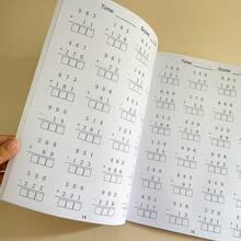 Lachilly Libro de práctica de suma y resta hasta 1000, 32 páginas, entrenamiento de cálculo rápido de matemáticas para niños, cuaderno de ejercicios de matemáticas de escuela primaria - Multicolor - Ver 7