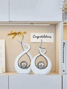 奢华现代风水摆件，招财纳福，简约设计，适用于客厅、电视柜、酒柜，是房间、餐厅、门厅的理想装饰品，也适合作为新年或情人节礼物（请注意产品尺寸）。 - 多色C - 查看 6