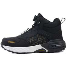 siiseen 1 Pair Utility Style Sports Safety Shoes, Synthetic Leather Lace-Up Puncture & Impact Resistant Work Boots For Men, All Season - Black - View 2