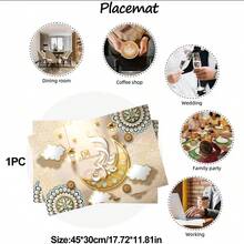 1 pieza Decoración de fondo de banner para fiesta con tema de festival - 82.7 * 59.1/70.87*53.15/59.1 * 39.4/39.4 * 29.5 pulgadas, impresión retro geométrica islámica, decoración de banner con media luna dorada y estrella con tema de fiesta, adecuado para decoraciones de fiesta de festival islámico, suministros y regalos de celebración de festival para la entrada, la habitación, la decoración de la pared del jardín - Multicolor - Ver 17