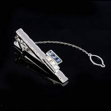 High End Business Suit Tie Buckle, Men's Light Luxury Boutique Tie Clip, Valentine's Day Gift - Pha lê đỏ - Xem 8