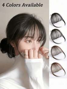 3D刘海夹式接发 - 逼真合成夹式刘海，适合日常佩戴，易于造型，外观自然，打造更丰盈蓬松的秀发，多功能女士发饰，爪夹，发夹，发卡，假发片，头部饰品，发卡 - 彩色 - 查看 1
