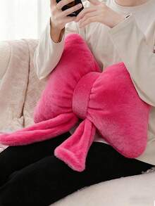 4pcs Soft & Cute Bow Decor Throw Pillow, Suitable For Bed, Sofa And Bedroom, Essential Home Decor Set, Birthday Gift, Christmas Decoration, Perfect Gift For Family And Friends At Weddings