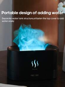kinscoter 1个USB供电180毫升彩色火焰香薰机，超声波冷雾加湿器，精油香薰机，适用于家庭、酒店、办公室