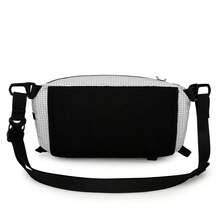 1pc Fashionable Minimalist Patchwork Men's Sling Bag, High-Quality Nylon Material, Large Capacity For Daily Essentials, Unisex Chest Bag For Commuting And Shopping, Comfortable Adjustable Strap Can Be Worn On Shoulder Or Attached To Backpack To Increase Storage Space, Multifunctional And Practical Men's Waist Bag. - Multicolor - View 9