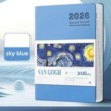 دفتر مخطط يومي 2026 - غلاف من جلد PU، مخطط يومي، دفتر تقويم، دفتر A5 محمول مع حلقة قلم وجيب داخلي، مناسب للطلاب والمكتب وعودة إلى المدرسة وهدية عيد الحب، تصميم غلاف فني، ضروري للتعلم - متعدد الألوان - مشاهدة 8