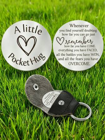 1pc Inspirational Engraved Stainless Steel Keychain Pendant - Durable Daily Carry Accessory Perfect Gift For Friends Family Colleagues Classmates Loved Ones On Birthday Graduation Thanksgiving Christmas Valentine's Day Mother's Day Father's Day Anniversary Retirement Housewarming & Daily Use