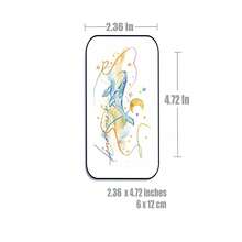 Tatuaje temporal de ballena fantasía naranja y azul de INKARTINK, resistente al agua y de larga duración de 2 a 5 días, pegatina de tatuaje de transferencia de agua colorida, tatuaje falso realista, decoración de diseño exclusivo - Multicolor - Ver 4