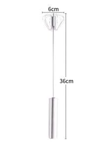 1pc Stainless Steel Multi-Function Whisk + Milk Frother | Manual Press Mixer | Home Baking Tool For Whipping Cream/Eggs, Frothing Coffee | Ideal Holiday Gift - Multicolor - View 15