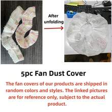 5个中号风扇防尘罩,使用方便,可水洗,收纳紧凑,适用于教室、办公室、宿舍、卧室、客厅、影院等场所,集尘配件,防尘产品 - 圣诞礼物,生日礼物 - 彩色 - 查看 14