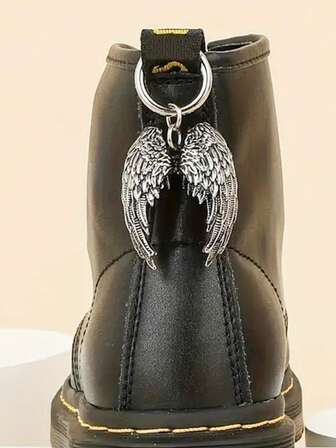 2pcs Silver Angel Goddess Spread Wings 3D Feather Pendant Shoe Clips Decorative Metal Charms, Suitable For Necklace, Bag, Keychain Decoration, DIY Jewelry Accessories