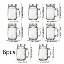 12-Piece Vintage Glass Compartmentalizing Bottle Set, Equipped With Personalized Labels And Hemp Rope, Including 12 Compartmentalized Glass Bottles, 12 Labels, And 100 Centimeters Of Hemp Rope. It Features Ergonomic Leak-Proof Bottle Caps And Handles, And Is A Portable Travel Coffee Cup. Suitable For Holding Coffee, Coffee Beans, Cocoa Powder, Syrup, Wine, Bars, Parties, Candles, Craft Gifts, Decorations, Party Supplies, Grandpa Gifts/Mugs/Barns/Coffee/Coffee Cups/Cups And Mugs. - Multicolor - View 15