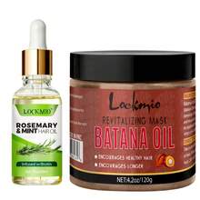 120g Batana Hair Oil + 120ml Batana Essential Oil + 30ml Rosemary Oil Set, Cold-Pressed, Enriched With Biotin, Castor Oil, Rosemary And Peppermint, Nourishes Scalp And Hair, Strengthens Strands, Prevents Breakage And Split Ends, Repairs Dry Damaged Hair, Leaves Hair Glossy And Healthy, Deeply Nourishing, Suitable For All Hair Types - Green - View 14