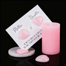 Mother-Daughter Pocket Hug Card, Heart-Shaped Acrylic Long Distance Connection Gift With Embrace Card Kit For Birthday & Mother's Day / Premium Keepsake, Special Occasion Gift, Sentimental Present, Heartshaped Design, Elegant Keepsake, Premium Material, Keepsake Item, Sentimental Shoppers, Mothers Gift - Multicolor - View 7