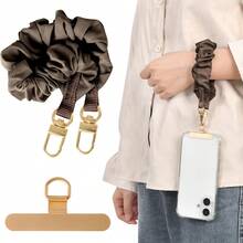 Pleated Strap Phone Lanyard, Wristband, Outdoor Portable Phone Hanging Chain, Suitable As Gift For Women - Multicolor - View 12