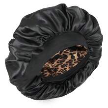 1pc Reversible Silk Satin Sleep Cap, Adjustable Sleeping Hat Hair Sleep Cap - Grey - View 10