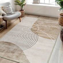 1,87 libras/yarda cuadrada Alfombra de poliéster lavable y esponjosa, con patrón geométrico nórdico, de pelo corto y grueso. Alfombra de lujo con estilo retro y diseño artístico y elegante. Alfombra de cristal de estilo bohemio, lavable a máquina, suave y cómoda, adecuada para sala de estar, dormitorio, oficina y cocina - Patrón floral gris, decoración del hogar de estilo bohemio - Multicolor - Ver 11