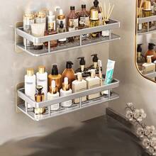 Kệ phòng tắm tự dính bằng kim loại màu đen - Giá đựng đồ treo tường chống gỉ, thích hợp cho nhà bếp và phòng tắm, dễ dàng lắp đặt. - Nhiều màu - Xem 14