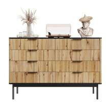 Moderne Sideboards,Schränke,Lagerschränke,Kommode,Geeignet Für Wohnzimmer/Esszimmer/Eingang,120 X 39.5 X 80cm (B/H/T) - Camel - View 9
