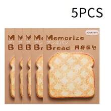 1 件装可爱吐司创意便签高吸引力学生便签 Ins 风格便签回到学校 - 多色 - 查看 18