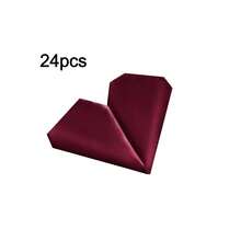 24 件柔软缎面布餐巾，可重复使用的方形餐巾 43*43 厘米/17*17 英寸，适用于婚礼、婴儿洗礼、晚宴、餐厅、派对、四季日常使用、圣诞节、感恩节、新年、厨房手帕 - 酒紅色 - 查看 6