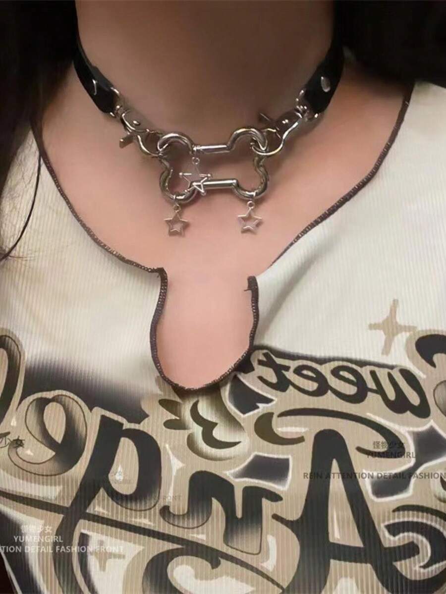 亚文化骨星项链 小众百搭暗黑系项链 Y2K 辣妹原宿风 - A - 查看 1
