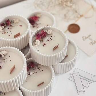 1PC Reusable Aromatherapy Dried Flower Jar Candle - Decorative Candle For Home Decoration, Wedding Celebration, Festival & Gifting - Perfect Gift For Her, Valentine's Day Gift, Birthday Gift, Graduation Gift