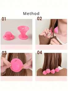 10/20pcs Soft Rubber Hair Curlers Silicone Heatless Hair Rollers Clips No Hurt Hair Rollers Hairdressing DIY Hair Styling Tools Wave Formers Hair Styling Tools - Multicolor - View 7