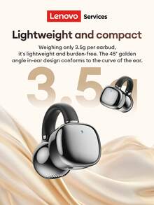 Lenovo 联想 RS119pro 蓝牙耳机，夹式开放式蓝牙 6.0 立体声，游戏和音乐，低延迟，高清通话带麦克风，超长续航，无线耳机，兼容智能手机和电脑 - 粉色 - 查看 7