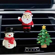 2/3pcs Christmas Santa Claus, Reindeer, Snowman, Christmas Tree Car Fragrance Clip Vent Decor, Christmas Car Interior Fragrance Decoration, Holiday Gift - one-size - View 15