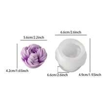 1pc Delicate Floral Silicone Candle Mold - Easy Release/Reusable For Wedding/Mother's Day DIY Crafts - White - View 8
