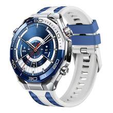 双色硅胶表带，兼容华为 Watch Ultimate 2，透气柔软，22mm 表带，兼容华为 Watch GT6、GT5、GT4，46mm - 22mm - 查看 17