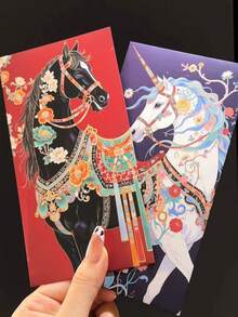 6个/套 2026 马年 3D立体压纹红包/礼包，个性化创意3D立体压纹红包，寓意吉祥如意的红包，香港加厚新年版红包（零花钱红包），个性化创意新年红包