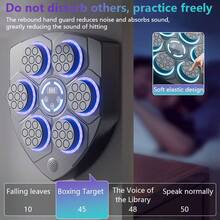 Music Boxing Machine, Wall-Mounted Music Boxing Machine, Electronic Boxing Training Target Exercise Boxing Equipment, With Gloves, Suitable For Home, Indoor And Gym - Grey - View 8