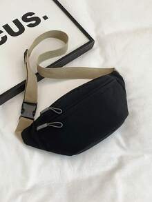 Women's Fashion Waist Bag, Shoulder Bag, Crossbody Bag, Chest Bag - Black - View 2
