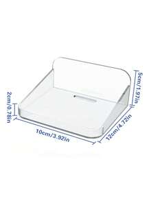 قاعدة حامل كاميرا جدارية عائمة قطعتان/قطعة واحدة، كاميرا مراقبة الحيوانات الأليفة داخلية، رف بدون ثقب، حامل صغير شفاف لاصق للسماعات والنباتات الصغيرة، نوعان من حوامل الجدار المتناسقة - متعدد الألوان - مشاهدة 4