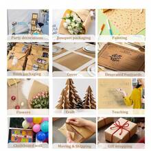 Brown & White & Red Kraft Paper Rolls Ideal For Gift Wrapping, Packing, Moving, Wall Art, Crafts, Bulletin Boards, Shipping, Floor Covering, Table Runner