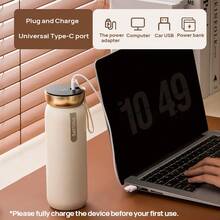 PHILIPS 2.75L Vacuum Insulated Water Bottle, One-Touch Temperature Display, Tea Strainer, Double-Layer Leak-Proof, Long-Lasting, 360° Drip-Proof, 316 Stainless Steel Inner, Type-C Charging, White - White - View 4