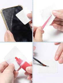 1000/400片装凝胶指甲油卸除湿巾清洁纸垫，无绒卸甲湿巾，清洁纸垫，批发化妆工具，清洁剂，美甲，指甲油卸除剂，无绒湿巾，清洁剂，纸垫 - 白色 - 查看 8