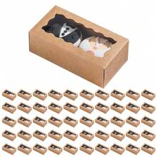 1/20/50 UNIDADES Cajas para Macarrones de 4.17 x 2.16 x 1.37 pulgadas para 2 unidades, Contenedor de Macarrones, Embalaje de Macarrones para Boda, Fiesta, Pequeñas Cajas de Pastelería para Mini Pastelitos - Multicolor - Ver 16