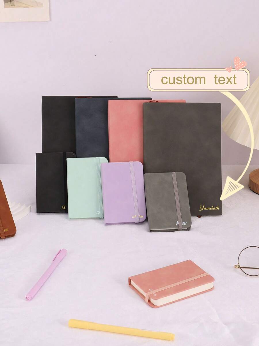 1 pieza Cuaderno personalizado A7, cuaderno personalizado con nombre, cuadernos de diario personalizados, cuadernos para el trabajo, cuaderno pequeño, diario de libro