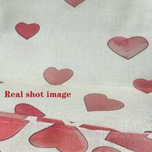 1/4/5/10件装情人节桌旗和餐垫,小爱心图案,多种尺寸可选,可水洗重复使用,室内/室外餐桌布,适用于周年纪念、婚礼派对、家居装饰 - 彩色 - 查看 5