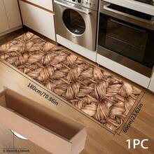 1 buc. Model floral 2D, covoraș de podea cu design plat din frânghie de in fals, pernă de protecție pentru podea de bucătărie, covoraș confortabil pentru picioare, covor pentru sufragerie, dormitor, baie, spălătorie, birou, decor pentru casă și interior