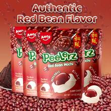 AMOS Peelerz Red Bean Mochi Gummy Candy, Peelable Rice Mochi Real Red Bean Flavored 1.41oz Packs-Taste Snack Gummy Candy, Peelable Design, Novelty Candy, Glutenfree Snack Comforting Sweetness In Every Bite - Red Bean-1 Pack - 查看 3