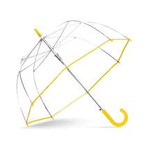 Auto Open 52" Clear Yellow Bubble Umbrella - Bold &  Rain Protection - Màu vàng trong suốt - Xem 4