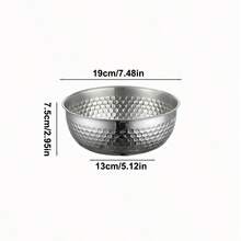 Tazón de ensalada de acero inoxidable dorado/plateado, tazón de mezcla de ensalada de verduras y frutas, tazón para hornear, tazón para ollas calientes, tazón de comedor comercial coreano, plato y vajilla, tazón para salsas, utensilios de cocina y suministros de comedor - Multicolor - Ver 14