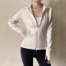 Women Sports Sweatshirts - White - View 4